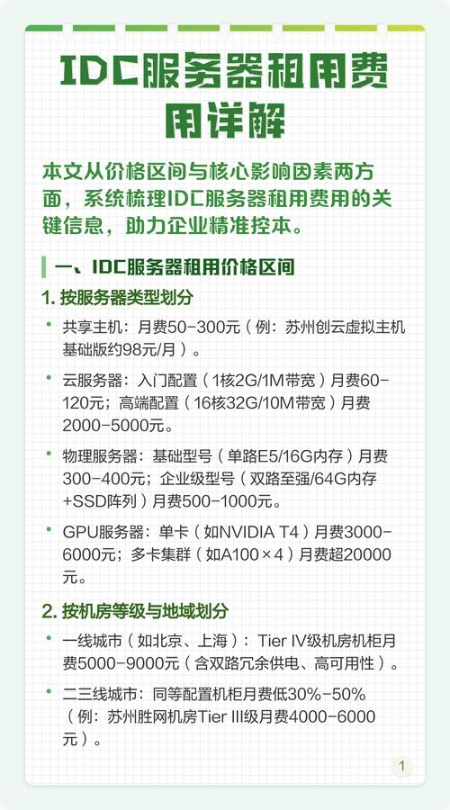 服务器租用费用受哪些因素影响插图