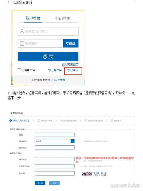 建行网银密码重置攻略，如何找回或设置登录密码？插图