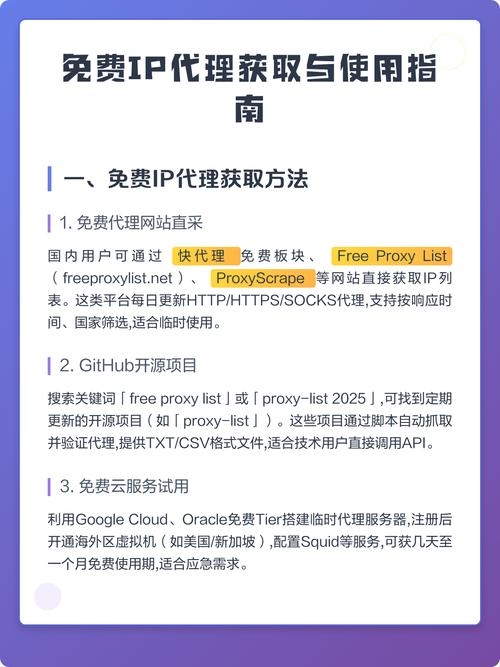 免费IP代理如何获得与使用插图