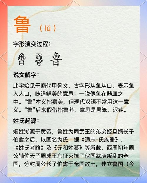 鲁姓起源与对策探讨插图 鲁姓起源与对策探讨插图